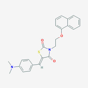 molecular formula C24H22N2O3S B376292 5-[4-(Dimethylamino)benzylidene]-3-[2-(1-naphthyloxy)ethyl]-1,3-thiazolidine-2,4-dione 