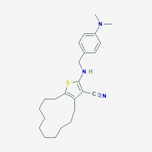 2-{[4-(Dimethylamino)benzyl]amino}-4,5,6,7,8,9,10,11,12,13-decahydrocyclododeca[b]thiophene-3-carbonitrile