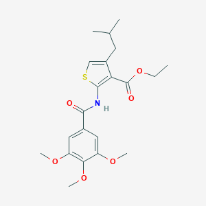 Ethyl 4-(2-methylpropyl)-2-{[(3,4,5-trimethoxyphenyl)carbonyl]amino}thiophene-3-carboxylate