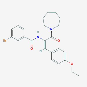 molecular formula C24H27BrN2O3 B376297 N-[1-(1-azepanylcarbonyl)-2-(4-ethoxyphenyl)vinyl]-3-bromobenzamide CAS No. 332114-96-2