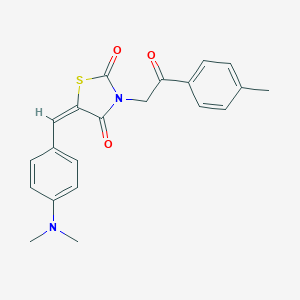 (5E)-5-[[4-(dimethylamino)phenyl]methylidene]-3-[2-(4-methylphenyl)-2-oxoethyl]-1,3-thiazolidine-2,4-dione