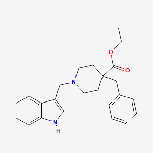 molecular formula C24H28N2O2 B3763067 ethyl 4-benzyl-1-(1H-indol-3-ylmethyl)-4-piperidinecarboxylate 