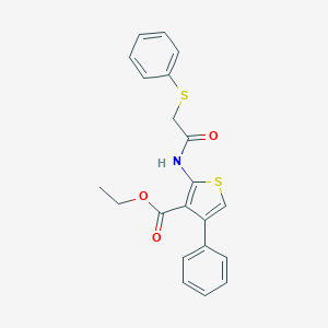 Ethyl 4-phenyl-2-{[(phenylsulfanyl)acetyl]amino}-3-thiophenecarboxylate