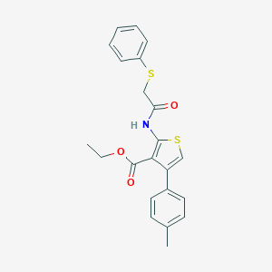 Ethyl 4-(4-methylphenyl)-2-{[(phenylsulfanyl)acetyl]amino}-3-thiophenecarboxylate