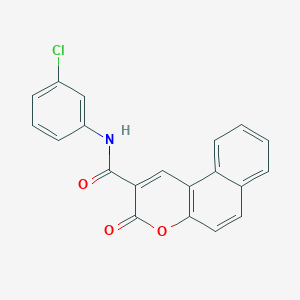 molecular formula C20H12ClNO3 B376320 N-(3-chlorophenyl)-3-oxo-3H-benzo[f]chromene-2-carboxamide CAS No. 301171-21-1