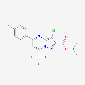 Isopropyl 3-chloro-5-(4-methylphenyl)-7-(trifluoromethyl)pyrazolo[1,5-a]pyrimidine-2-carboxylate
