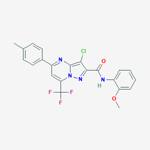 3-chloro-N-(2-methoxyphenyl)-5-(4-methylphenyl)-7-(trifluoromethyl)pyrazolo[1,5-a]pyrimidine-2-carboxamide