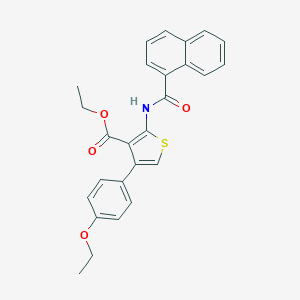 molecular formula C26H23NO4S B376333 Ethyl 4-(4-ethoxyphenyl)-2-(1-naphthoylamino)-3-thiophenecarboxylate 