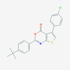 molecular formula C22H18ClNO2S B376334 2-(4-tert-butylphenyl)-5-(4-chlorophenyl)-4H-thieno[2,3-d][1,3]oxazin-4-one 