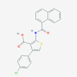 molecular formula C22H14ClNO3S B376338 4-(4-Chlorophenyl)-2-(1-naphthoylamino)-3-thiophenecarboxylic acid CAS No. 342382-52-9