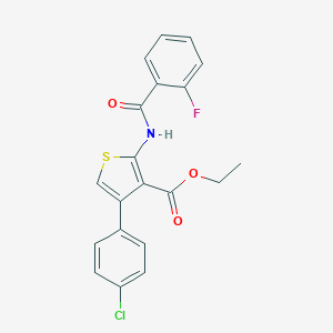 Ethyl 4-(4-chlorophenyl)-2-[(2-fluorobenzoyl)amino]-3-thiophenecarboxylate