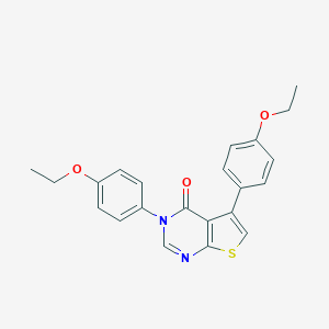 molecular formula C22H20N2O3S B376340 3,5-bis(4-ethoxyphenyl)thieno[2,3-d]pyrimidin-4(3H)-one CAS No. 461436-87-3