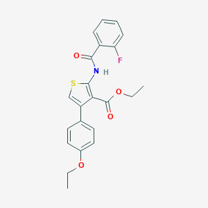 Ethyl 4-(4-ethoxyphenyl)-2-[(2-fluorobenzoyl)amino]-3-thiophenecarboxylate