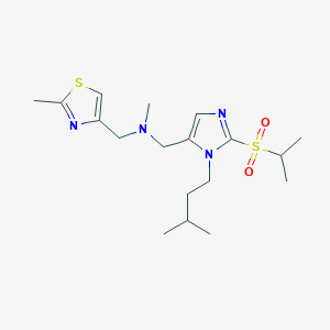 N-methyl-1-[3-(3-methylbutyl)-2-propan-2-ylsulfonylimidazol-4-yl]-N-[(2-methyl-1,3-thiazol-4-yl)methyl]methanamine