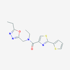 N-ethyl-N-[(5-ethyl-1,3,4-oxadiazol-2-yl)methyl]-2-(2-thienyl)-1,3-thiazole-4-carboxamide