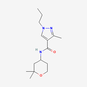 N-(2,2-dimethyloxan-4-yl)-3-methyl-1-propylpyrazole-4-carboxamide