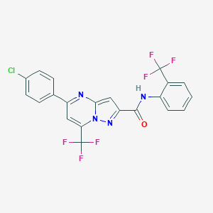 5-(4-chlorophenyl)-7-(trifluoromethyl)-N-[2-(trifluoromethyl)phenyl]pyrazolo[1,5-a]pyrimidine-2-carboxamide