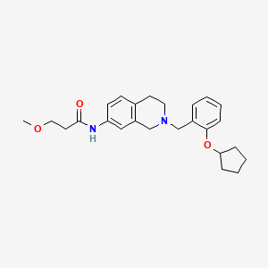 N-[2-[(2-cyclopentyloxyphenyl)methyl]-3,4-dihydro-1H-isoquinolin-7-yl]-3-methoxypropanamide