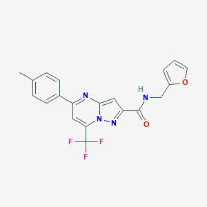 N-(furan-2-ylmethyl)-5-(4-methylphenyl)-7-(trifluoromethyl)pyrazolo[1,5-a]pyrimidine-2-carboxamide
