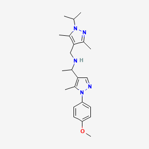 N-[(1-isopropyl-3,5-dimethyl-1H-pyrazol-4-yl)methyl]-1-[1-(4-methoxyphenyl)-5-methyl-1H-pyrazol-4-yl]ethanamine