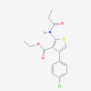 Ethyl 4-(4-chlorophenyl)-2-(propanoylamino)thiophene-3-carboxylate