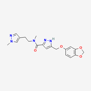 5-(1,3-benzodioxol-5-yloxymethyl)-N-methyl-N-[2-(1-methylpyrazol-4-yl)ethyl]-1H-pyrazole-3-carboxamide