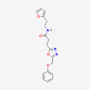 N-[2-(2-furyl)ethyl]-3-[5-(phenoxymethyl)-1,3,4-oxadiazol-2-yl]propanamide