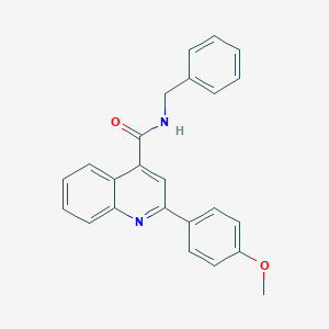 molecular formula C24H20N2O2 B376351 N-benzyl-2-(4-methoxyphenyl)quinoline-4-carboxamide CAS No. 332381-32-5