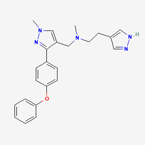 N-methyl-N-[[1-methyl-3-(4-phenoxyphenyl)pyrazol-4-yl]methyl]-2-(1H-pyrazol-4-yl)ethanamine