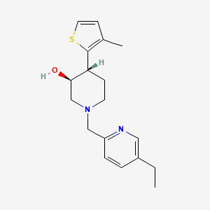 (3S*,4R*)-1-[(5-ethylpyridin-2-yl)methyl]-4-(3-methyl-2-thienyl)piperidin-3-ol