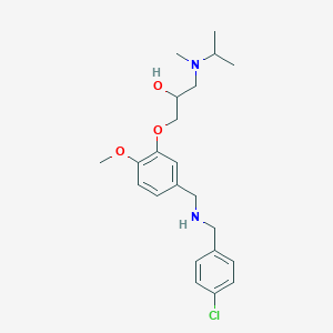 1-[5-[[(4-Chlorophenyl)methylamino]methyl]-2-methoxyphenoxy]-3-[methyl(propan-2-yl)amino]propan-2-ol