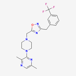 2,5-dimethyl-3-[4-({3-[3-(trifluoromethyl)benzyl]-1,2,4-oxadiazol-5-yl}methyl)-1-piperazinyl]pyrazine