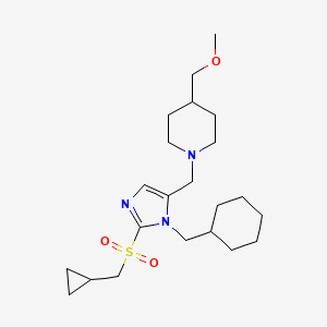 1-({1-(cyclohexylmethyl)-2-[(cyclopropylmethyl)sulfonyl]-1H-imidazol-5-yl}methyl)-4-(methoxymethyl)piperidine