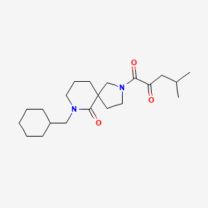 7-(cyclohexylmethyl)-2-(4-methyl-2-oxopentanoyl)-2,7-diazaspiro[4.5]decan-6-one