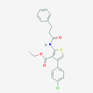 molecular formula C22H20ClNO3S B376364 Ethyl 4-(4-chlorophenyl)-2-(3-phenylpropanoylamino)thiophene-3-carboxylate CAS No. 380644-94-0