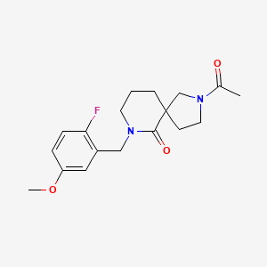 2-acetyl-7-(2-fluoro-5-methoxybenzyl)-2,7-diazaspiro[4.5]decan-6-one