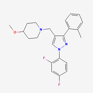 1-{[1-(2,4-difluorophenyl)-3-(2-methylphenyl)-1H-pyrazol-4-yl]methyl}-4-methoxypiperidine