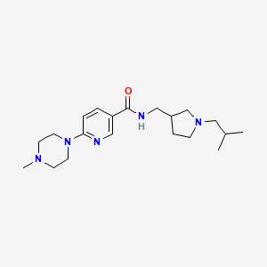 N-[(1-isobutyl-3-pyrrolidinyl)methyl]-6-(4-methyl-1-piperazinyl)nicotinamide