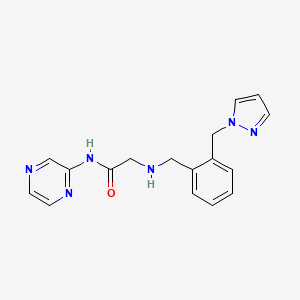 N-pyrazin-2-yl-2-{[2-(1H-pyrazol-1-ylmethyl)benzyl]amino}acetamide