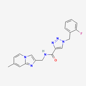 1-(2-fluorobenzyl)-N-[(7-methylimidazo[1,2-a]pyridin-2-yl)methyl]-1H-1,2,3-triazole-4-carboxamide