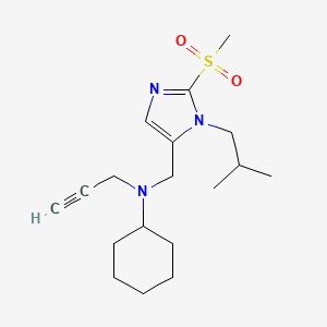 N-{[1-isobutyl-2-(methylsulfonyl)-1H-imidazol-5-yl]methyl}-N-2-propyn-1-ylcyclohexanamine