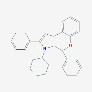 molecular formula C29H27NO B376371 3-Cyclohexyl-2,4-diphenyl-3,4-dihydrochromeno[3,4-b]pyrrole 