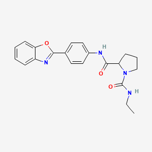 N~2~-[4-(1,3-benzoxazol-2-yl)phenyl]-N~1~-ethyl-1,2-pyrrolidinedicarboxamide