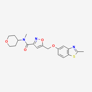 N-methyl-5-{[(2-methyl-1,3-benzothiazol-5-yl)oxy]methyl}-N-(tetrahydro-2H-pyran-4-yl)-3-isoxazolecarboxamide