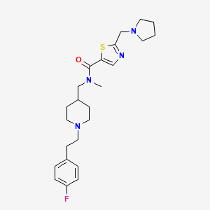 N-({1-[2-(4-fluorophenyl)ethyl]-4-piperidinyl}methyl)-N-methyl-2-(1-pyrrolidinylmethyl)-1,3-thiazole-5-carboxamide