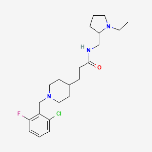 3-[1-(2-chloro-6-fluorobenzyl)-4-piperidinyl]-N-[(1-ethyl-2-pyrrolidinyl)methyl]propanamide