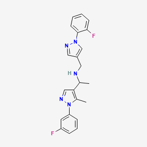 1-[1-(3-fluorophenyl)-5-methyl-1H-pyrazol-4-yl]-N-{[1-(2-fluorophenyl)-1H-pyrazol-4-yl]methyl}ethanamine