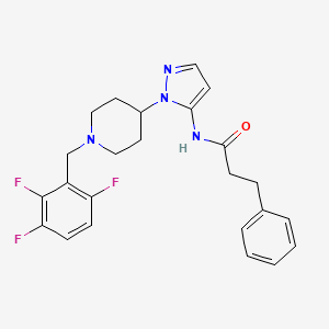 3-phenyl-N-{1-[1-(2,3,6-trifluorobenzyl)-4-piperidinyl]-1H-pyrazol-5-yl}propanamide