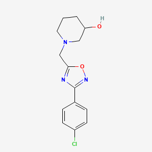 1-[[3-(4-Chlorophenyl)-1,2,4-oxadiazol-5-yl]methyl]piperidin-3-ol