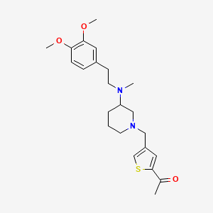 1-[4-({3-[[2-(3,4-dimethoxyphenyl)ethyl](methyl)amino]-1-piperidinyl}methyl)-2-thienyl]ethanone